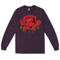 Plum Oklahoma Rose Illustrations Long Sleeve Tee - LillyAllenDesigns
