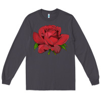 Smoke Oklahoma Rose Illustrations Long Sleeve Tee - LillyAllenDesigns