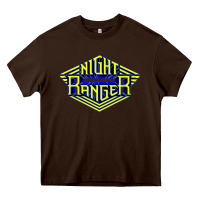 Chocolate Brown night ranger Heavy Core Tee - linhVisuals