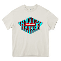 Cream night ranger Heavy Core Tee - linhVisuals