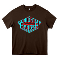 Chocolate Brown night ranger Heavy Core Tee - linhVisuals