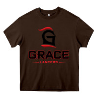 Chocolate Brown grace college & seminary lancers1 vectorized Heavy Core Tee - linhVisuals
