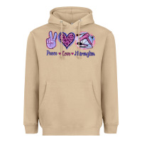 Mushroom Peace Love Hairstylist Heavyweight Hoodie - Jasminsmagicworld