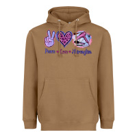 Toasted Coconut Peace Love Hairstylist Heavyweight Hoodie - Jasminsmagicworld
