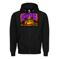 Black jack o' lantern pumpkin Zipper Hoodie - Jasminsmagicworld