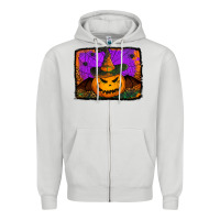 Dove Grey jack o' lantern pumpkin Zipper Hoodie - Jasminsmagicworld