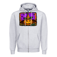 Heather Grey jack o' lantern pumpkin Zipper Hoodie - Jasminsmagicworld