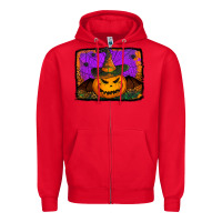 Red jack o' lantern pumpkin Zipper Hoodie - Jasminsmagicworld