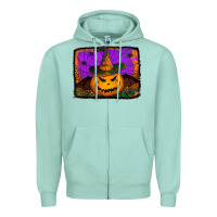 Seafoam jack o' lantern pumpkin Zipper Hoodie - Jasminsmagicworld