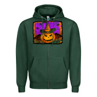 Sports Green jack o' lantern pumpkin Zipper Hoodie - Jasminsmagicworld