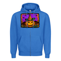 True Royal jack o' lantern pumpkin Zipper Hoodie - Jasminsmagicworld