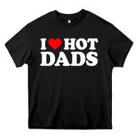 Black i love hot dads shirt i heart Heavy Core Tee - linhVisuals
