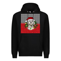 Black Christmas Bichon frise dog Premium Hoodie - BarkalooDesign