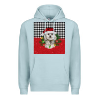 Blue Mist Christmas Bichon frise dog Premium Hoodie - BarkalooDesign