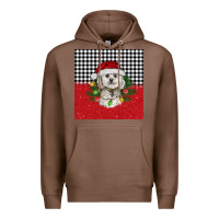 Chestnut Christmas Bichon frise dog Premium Hoodie - BarkalooDesign