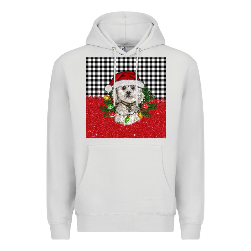 Christmas Bichon Frise Dog Premium Hoodie by BarkalooDesign | Teevron