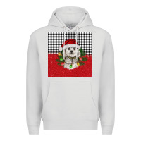 Dove Grey Christmas Bichon frise dog Premium Hoodie - BarkalooDesign