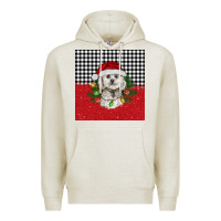 Oatmeal Heather Christmas Bichon frise dog Premium Hoodie - BarkalooDesign