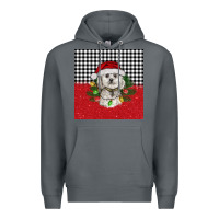 Rock Christmas Bichon frise dog Premium Hoodie - BarkalooDesign