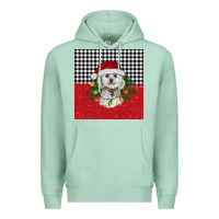 Seafoam Christmas Bichon frise dog Premium Hoodie - BarkalooDesign