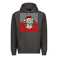 Smoke Christmas Bichon frise dog Premium Hoodie - BarkalooDesign