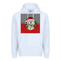 White Christmas Bichon frise dog Premium Hoodie - BarkalooDesign