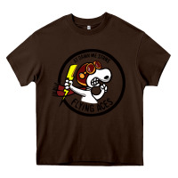 Chocolate Brown flying aces Heavy Core Tee - linhVisuals