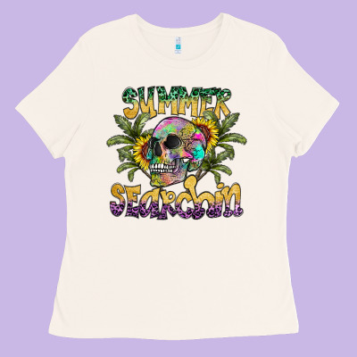 Summer Searchin Ladies Tee Designed By Cowhidedigitalart