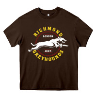 Chocolate Brown Richmond Greyhounds Lon Don 1897 Heavy Core Tee - linhVisuals
