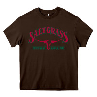 Chocolate Brown saltgrass steakhouse Heavy Core Tee - linhVisuals