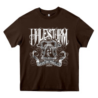 Chocolate Brown halestorm Heavy Core Tee - linhVisuals
