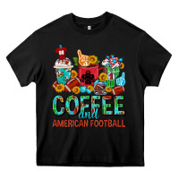 Black Coffee And American Football Coffee Cups Heavy Core Tee - FaDigitalArtStudio