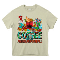 Mossy Coffee And American Football Coffee Cups Heavy Core Tee - FaDigitalArtStudio