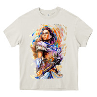 Cream ALOY - HORIZON FORBIDDEN WEST Heavy Core Tee - linhVisuals