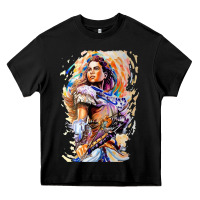 Black ALOY - HORIZON FORBIDDEN WEST Heavy Core Tee - linhVisuals