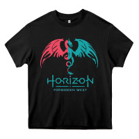 Black HORIZON FORBIDDEN WEST Heavy Core Tee - linhVisuals