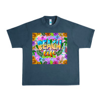 Midnight Navy Beach Life Urban Heavy Tee - CowhideDigitalArt
