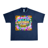 Navy Beach Life Urban Heavy Tee - CowhideDigitalArt