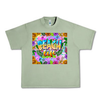 Oil Green Beach Life Urban Heavy Tee - CowhideDigitalArt