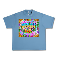 Pebble Blue Beach Life Urban Heavy Tee - CowhideDigitalArt