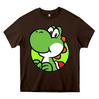 Chocolate Brown Yoshi Anime Heavy Core Tee - linhVisuals