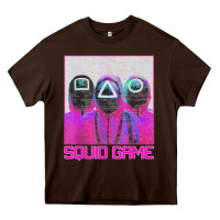 Chocolate Brown spoky squids games Heavy Core Tee - linhVisuals
