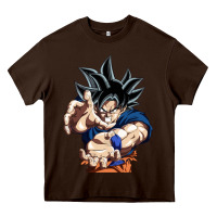 Chocolate Brown goku utra instinct Heavy Core Tee - linhVisuals