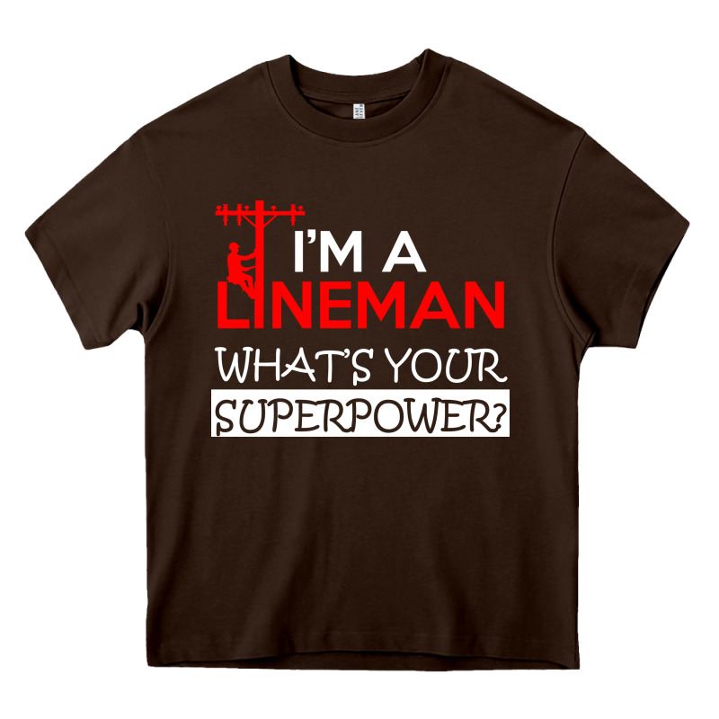 Im A Lineman Whats Your Superpower Heavy Core Tee by linhVisuals | Teevron