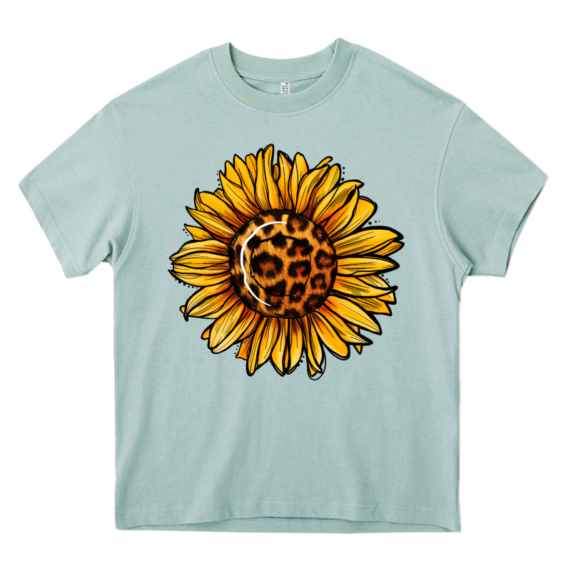 Sunflower Leopard Heavy Core Tee by Jasminsmagicworld | Teevron