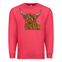 Cardinal highland cow Premium Sweatshirt - RanaPortraitStore
