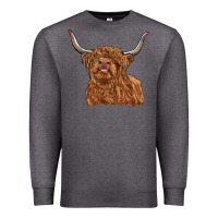 Charcoal Heather highland cow Premium Sweatshirt - RanaPortraitStore