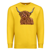 Lemon highland cow Premium Sweatshirt - RanaPortraitStore