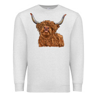 Oatmeal Heather highland cow Premium Sweatshirt - RanaPortraitStore