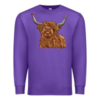 Purple highland cow Premium Sweatshirt - RanaPortraitStore